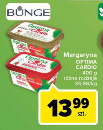 Carrefour Market Bunge Margaryna Optima Cardio 400g oferta
