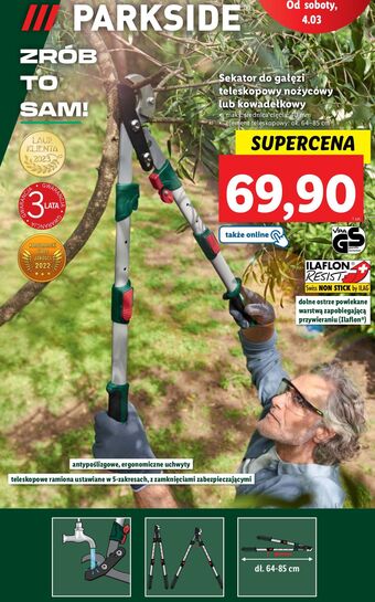 Lidl Sekator teleskopowy parkside oferta