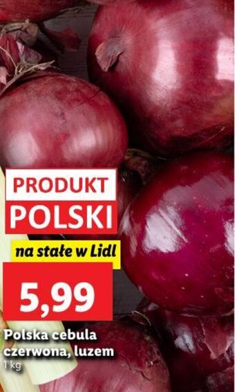 Lidl Polska cebula czerwona 1kg oferta