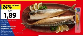 Lidl Nautica Makrela wędzona na gorąco, tusza 100g oferta