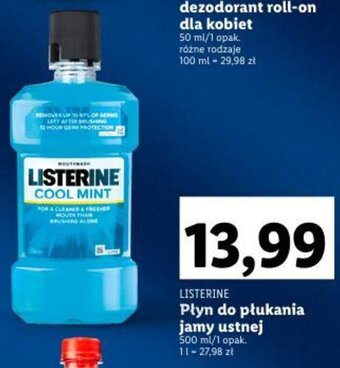 Lidl Listerine Płyn do płukania jamy ustnej 500ml oferta