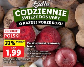 Lidl Buraki czerwone oferta
