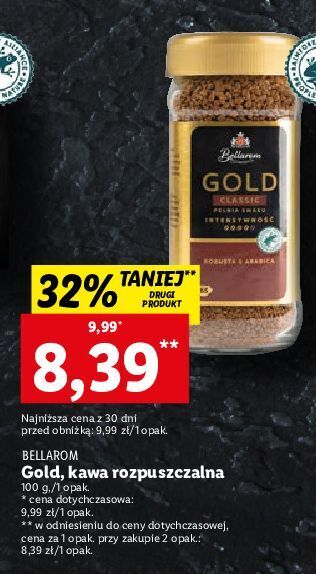 Lidl Kawa bellarom gold 100% arabica oferta
