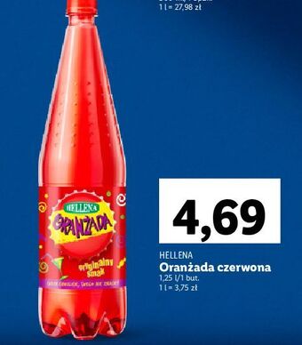 Lidl Oranżada czerwona hellena oferta