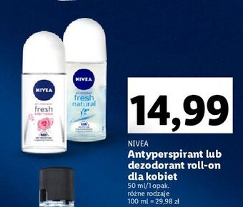 Lidl Antyperspirant nivea fresh natural oferta