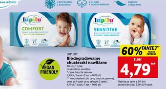 Lidl Chusteczki nawilżane lupilu sensitive oferta