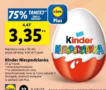 Lidl Jajko niespodzianka kinder niespodzianka oferta