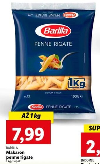 Lidl Barilla Makaron penne rigate 1kg oferta