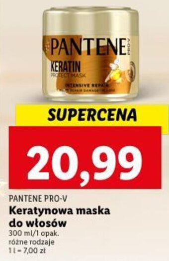 Lidl Pantene PRO-V Keratynowa maska do włosów 300ml oferta
