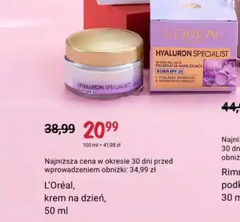 Rossmann L'Oreal krem na dzień, 50ml oferta