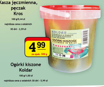 Gram Market Koldar Ogórki kiszone 500g oferta