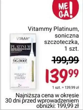 Rossmann Vitammy Platinum soniczna szczoteczka 1 szt. oferta