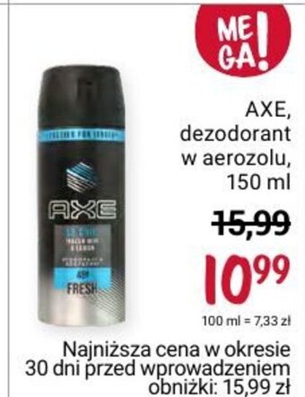 Rossmann AXE dezodorant w aerozolu 150 ml oferta