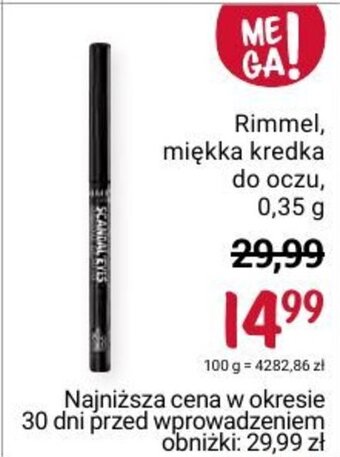Rossmann Rimmel miękka kredka do oczu 0,35g oferta