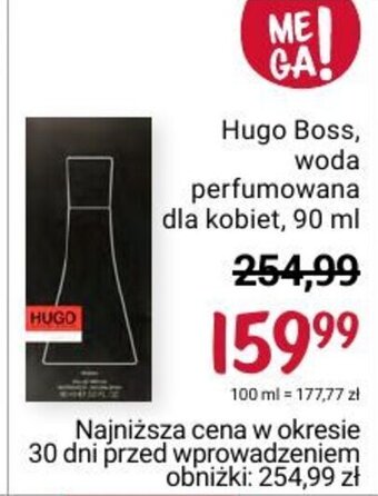 Rossmann Hugo Boss woda perfumowana dla kobiet 90ml oferta