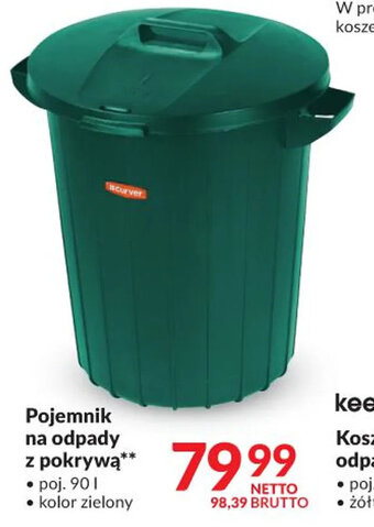 Makro Pojemnik na odpady z pokrywą poj. 90l oferta