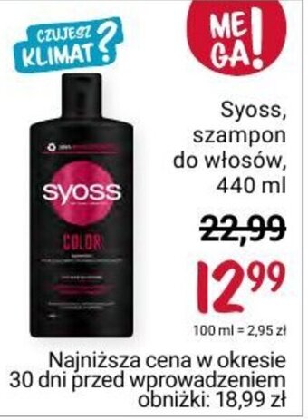 Rossmann Syoss szampon do włosów 440 ml oferta
