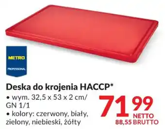 Makro Metro Deska do krojenia HACCP wym. 32,5x53x2cm oferta