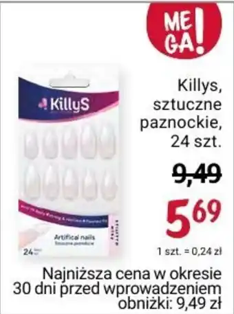 Rossmann Killys sztuczne paznokcie 24 szt. oferta