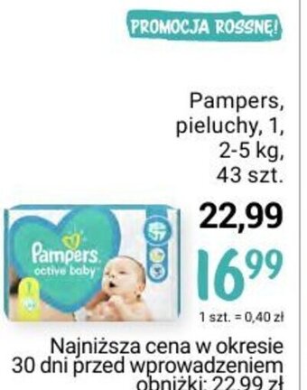 Rossmann Pampers pieluchy oferta