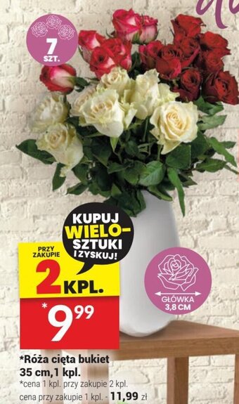 Twój Market Róża cięta bukiet 35 cm oferta