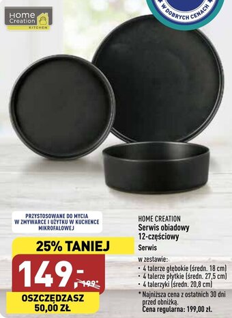 ALDI Home Creation Serwis obiadowy 12-częściowy oferta
