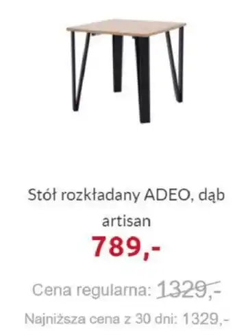 Agata Meble Stół rozkładany Adeo, dąb aristan oferta