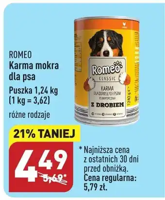 ALDI Romeo Karma mokra dla psa oferta