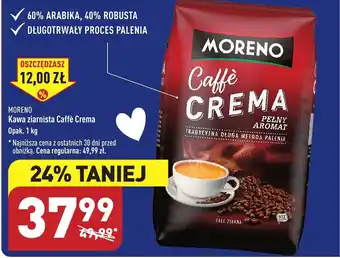 ALDI Moreno Kawa ziarnista Caffe Crema opak.1kg oferta