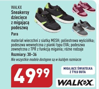 ALDI Walkx Sneakersy dziecięce z migającą podeszwą oferta