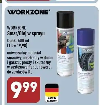 ALDI Olej w sprayu work zone oferta