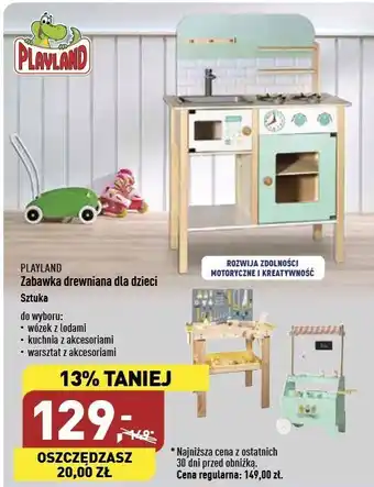 ALDI Kuchnia drewniana z akcesoriami playland oferta