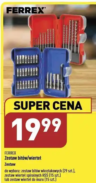 ALDI Zestaw bitów wkrętakowych ferrex oferta