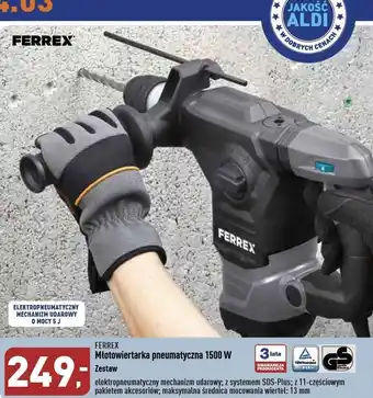 ALDI Młotowiertarka pneumatyczna 1500 w ferrex oferta