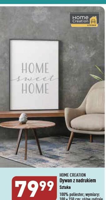 ALDI Dywan z nadrukiem 100 x 150 cm home creation oferta