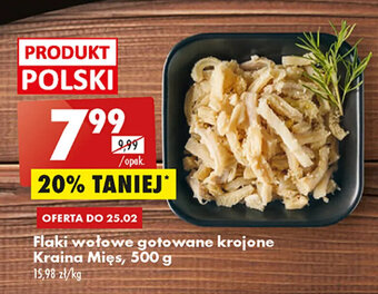 Biedronka Kraina Mięs Flaki wołowe gotowane krojone 500g oferta