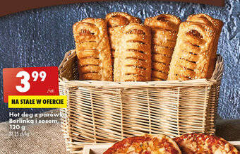Biedronka Hot dog z parówką Berlinką i sosem 120g oferta