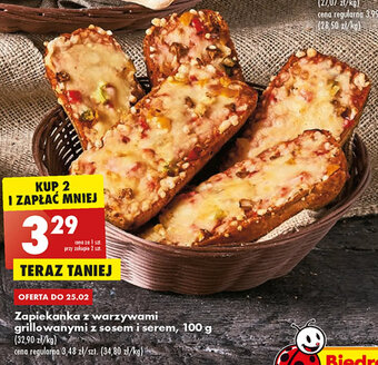 Biedronka Zapiekanka z warzywami grillowanymi z sosem i serem 100g oferta