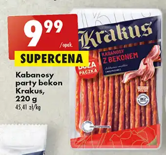 Biedronka Krakus Kabanosy party bekon 220g oferta