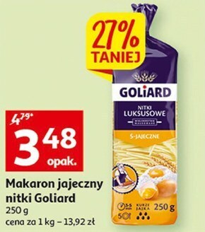 Auchan Goliard makaron 5 jajeczny nitki luksusowe 250 g oferta