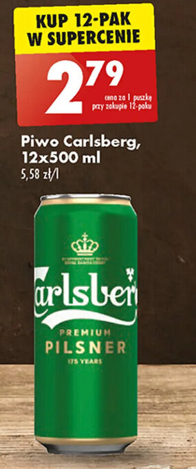 Biedronka Carlsberg Piwo 500ml oferta
