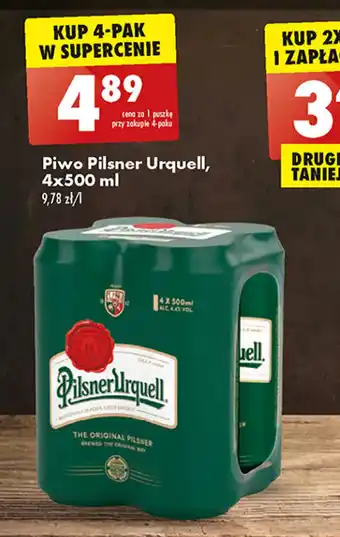 Biedronka Pirsnel Urquell Piwo 500ml oferta
