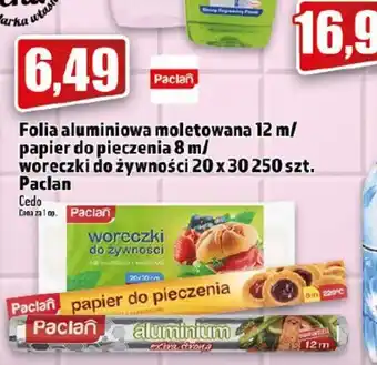 Topaz Paclan Folia aluminiowa moletowana 12 m papier do pieczenia oraz woreczki do żywności oferta