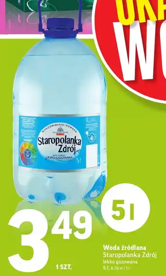 Intermarche Woda źródlana Staropolanka Zdrój lekko gazowana 5l oferta