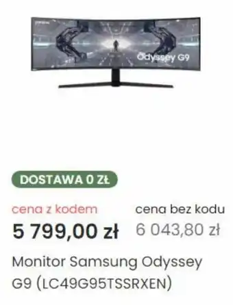 Samsung Monitor Odyssey G9 LC49G95TSSRXEN