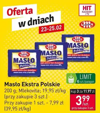 Stokrotka Market Mlekovita Masło Ekstra Polskie 200 g oferta