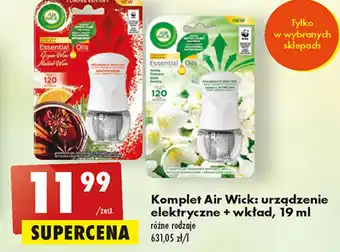 Biedronka Air Wick Komplet: Urządzenie elektryczne + wkład 19ml oferta