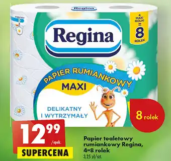 Biedronka Regina Papier toaletowy rumiankowy 4-8 rolek oferta