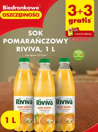 Biedronka Riviva Sok pomarańczowy 1l oferta
