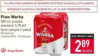 Stokrotka Market Grupa Żywiec Piwo Warka 500 ml oferta